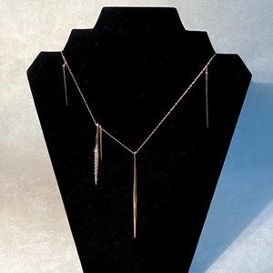 ALEXIS BITTAR Crystal Lg Spear Necklace 38"
